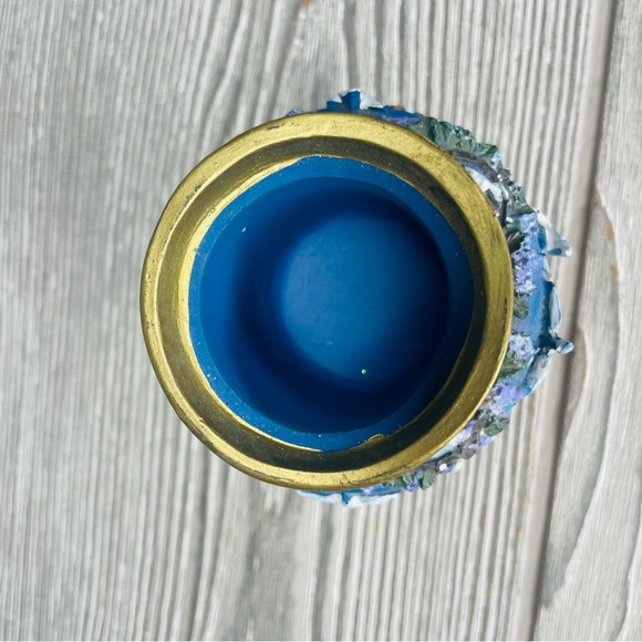 Vintage Flying 3D Doves Birds Floral Lidded Trinket Box music box stash box - Picture 4 of 5